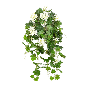 Künstliche Hänge-Geranie - Ali, 72 cm, Kunstpflanze von aplanta, Steckpflanze, in Natur, für drinnen