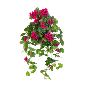 Künstliche Hänge-Geranie - Arne, 72 cm, Kunstpflanze von aplanta, Steckpflanze, in Natur, für drinnen
