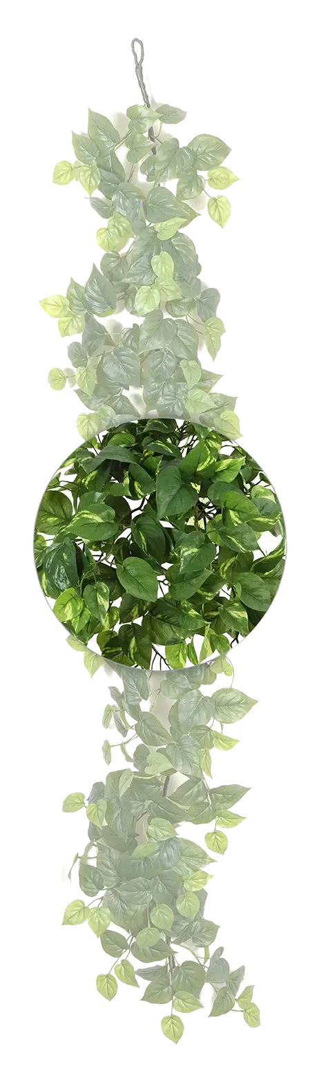 Künstliche Pothos Girlande - Beyza, 180 cm, Kunstpflanze von aplanta, Steckpflanze, in Natur, für drinnen