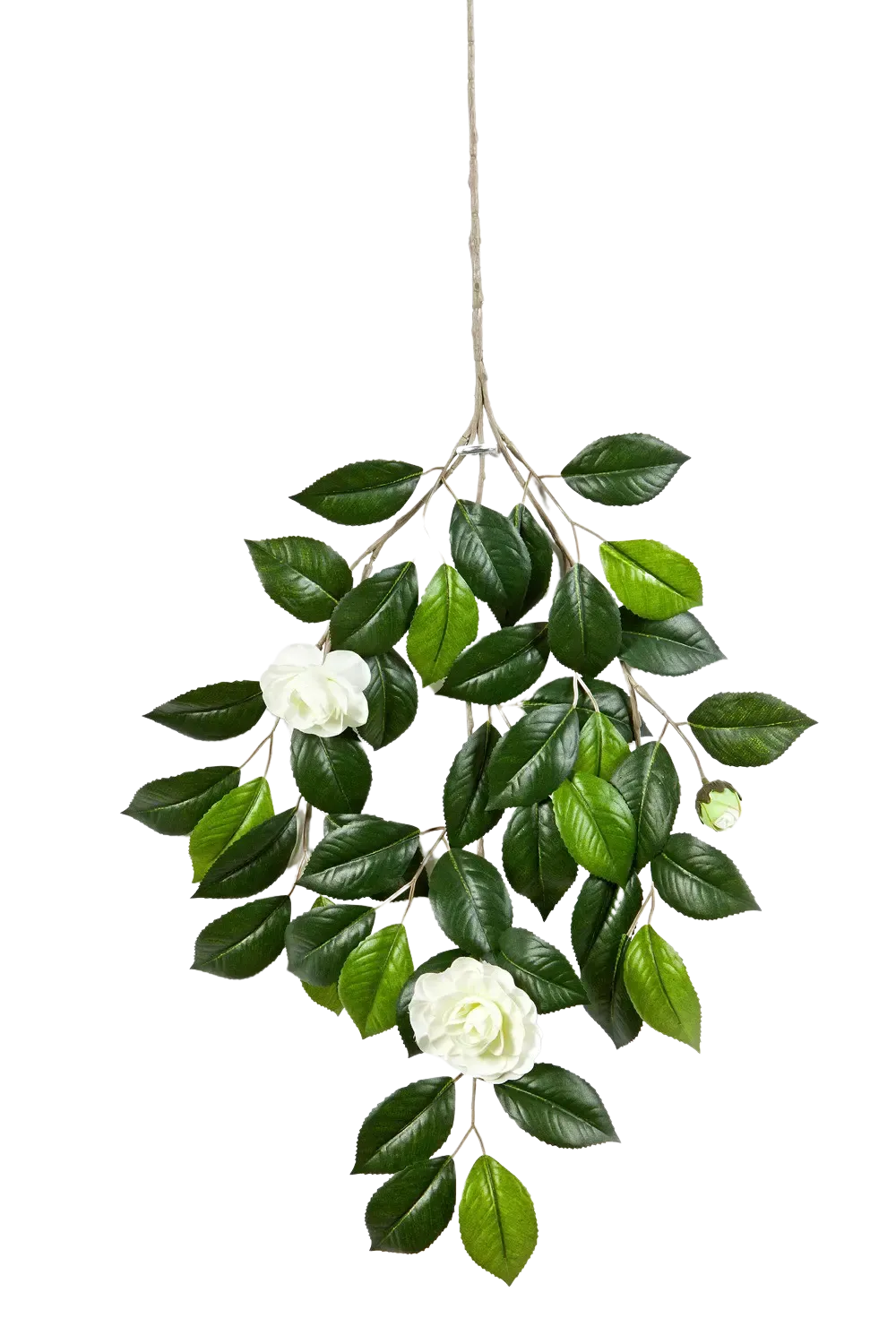 Künstlicher Kamelien Zweig - Betül, 55 cm, Kunstpflanze von aplanta, Steckpflanze, in Natur, für drinnen