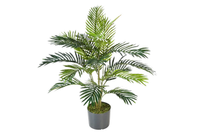 Künstliche Goldfruchtpalme - Connor, 90 cm, Kunstbaum von aplanta, im schwarzen Topf, in Natur, für drinnen