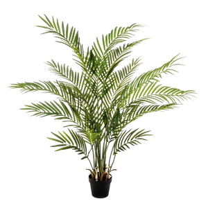 Künstliche Goldfruchtpalme - Eva, 130 cm, Kunstbaum von aplanta, im schwarzen Topf, in Natur, für drinnen