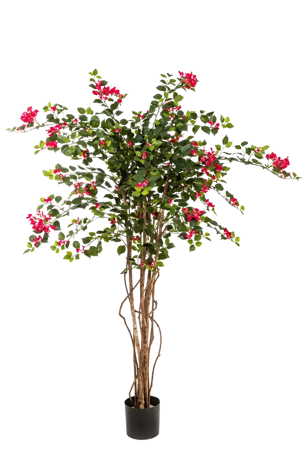 Künstlicher Drillingsblumenbaum - Rachel, 150 cm, Kunstbaum von aplanta, in Rot, für drinnen