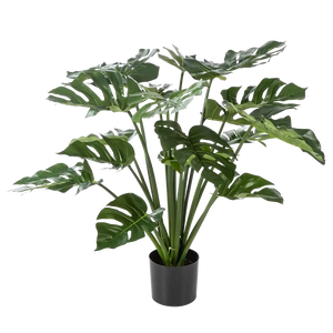 Künstliche Monstera - Thilo, 98 cm, Kunstpflanze von aplanta, in Natur, für drinnen