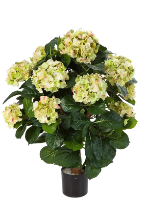 Künstliche Hortensie - Noah, 62 cm, Kunstpflanze von aplanta, für drinnen