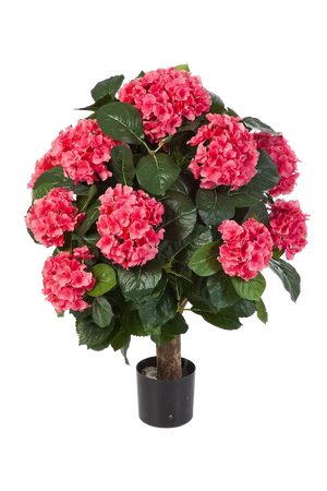 Künstliche Hortensie - Nils, 62 cm, Kunstpflanze von aplanta, in Rot, für drinnen