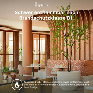 Künstlicher Hänge-Farn - Reinhardt, 68 cm, Kunstpflanze von aplanta, feuerhemmend, B1-zertifiziert, in Grün, für drinnen