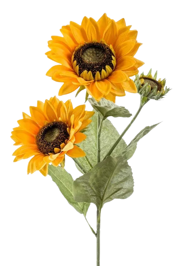 Künstliche Sonnenblume - Belly, 90 cm, Kunstblume von aplanta, in Gelb, für drinnen