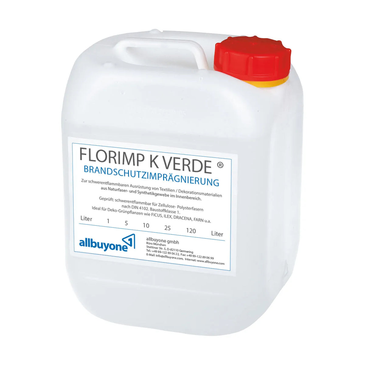 Brandschutzspray B1 für Kunstpflanzen, von aplanta, 5 Liter, für drinnen
