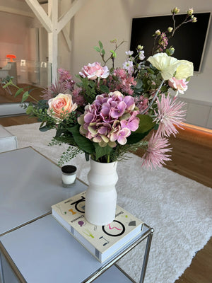 Künstlicher Blumenstrauß - Mystic, 65 cm, Kunstblume von aplanta, handgebunden, in Natur, für drinnen