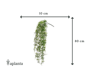 Künstlicher Hänge-Farn - Katharina, 80 cm, Kunstpflanze von aplanta, UV-beständig, Steckpflanze, in Natur, für draußen