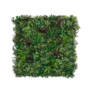 Künstliche Pflanzenwand - Wolfgang, 100 cm, Kunstpflanze von aplanta, UV-beständig, feuerhemmend, B1-zertifiziert, in Grün