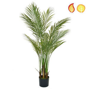 Künstliche Areca Palme - Rudolf, 150 cm, Kunstbaum von aplanta, UV-beständig, feuerhemmend, B1-zertifiziert, in Grün