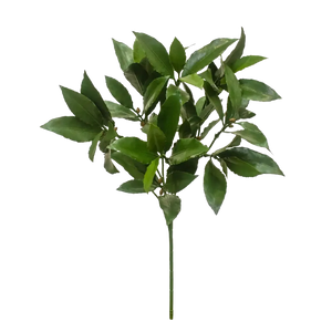 Künstliche Lorbeerzweig - Eugen, 51 cm, Kunstpflanze von aplanta, UV-beständig, feuerhemmend, B1-zertifiziert, Steckpflanze
