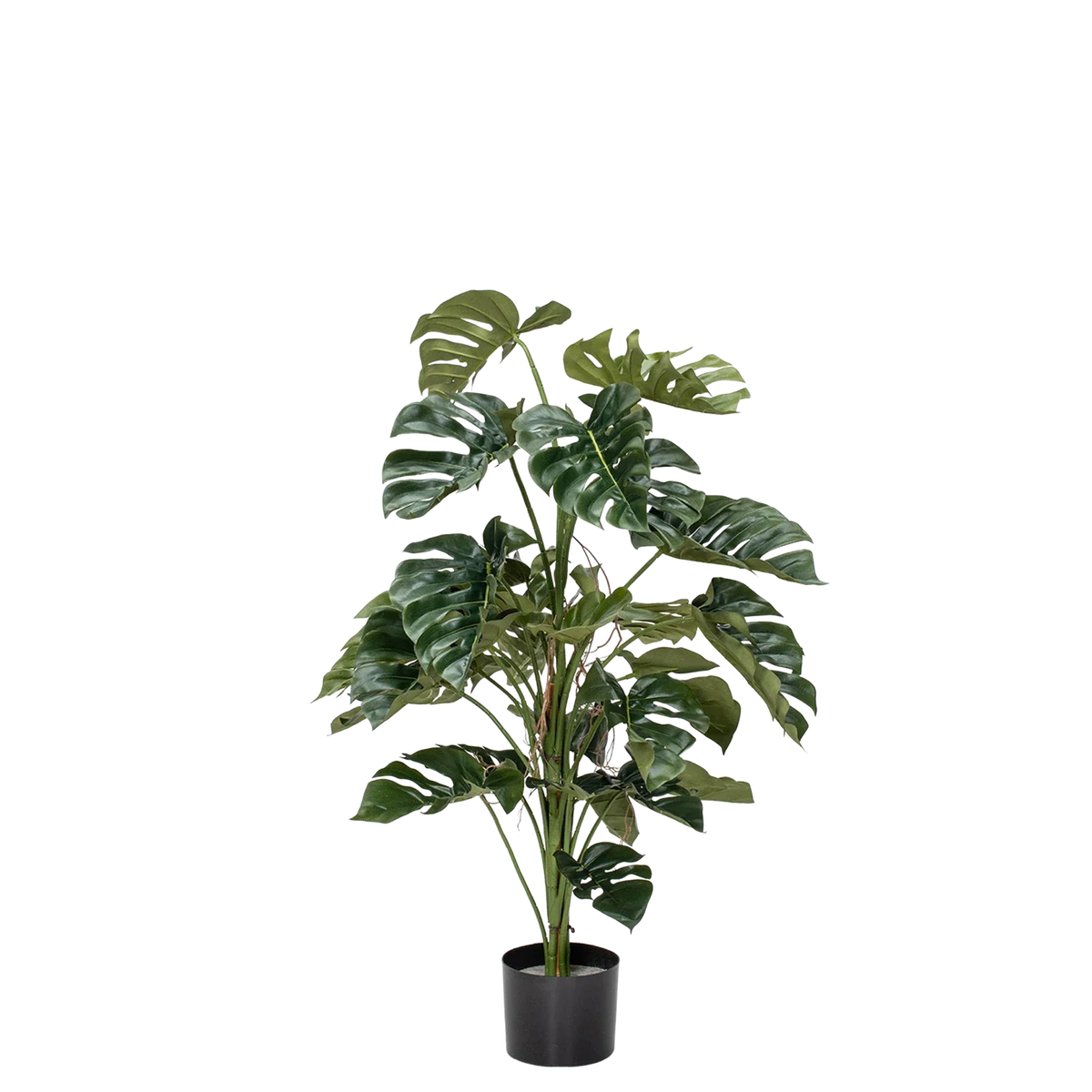 Künstliche Monstera - Sura, 120 cm, Kunstpflanze von aplanta, feuerhemmend, in Grün, für drinnen