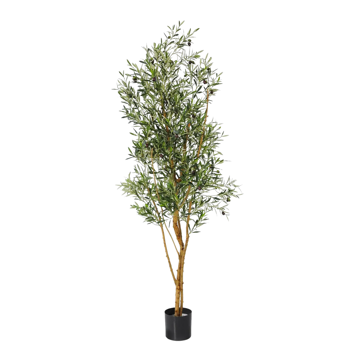 Künstlicher Olivenbaum - Elsbeth, 180 cm, Kunstbaum von aplanta, feuerhemmend, B1-zertifiziert, in Grün, für drinnen