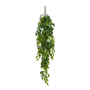 Künstlicher Hänge-Ficus - Elia, 93 cm, Kunstpflanze von aplanta, feuerhemmend, in Grün, für drinnen