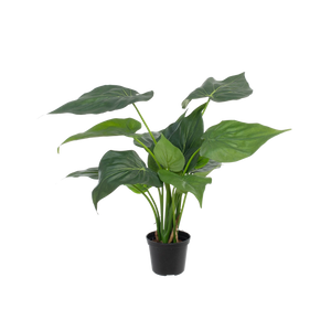 Künstliche Alocasia - Ebba, 40 cm, Kunstpflanze von aplanta, feuerhemmend, in Grün, für drinnen