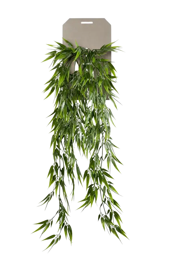 Künstlicher Hänge-Bambus - Natalie, 75 cm, Kunstpflanze von aplanta, Steckpflanze, in Natur, für drinnen
