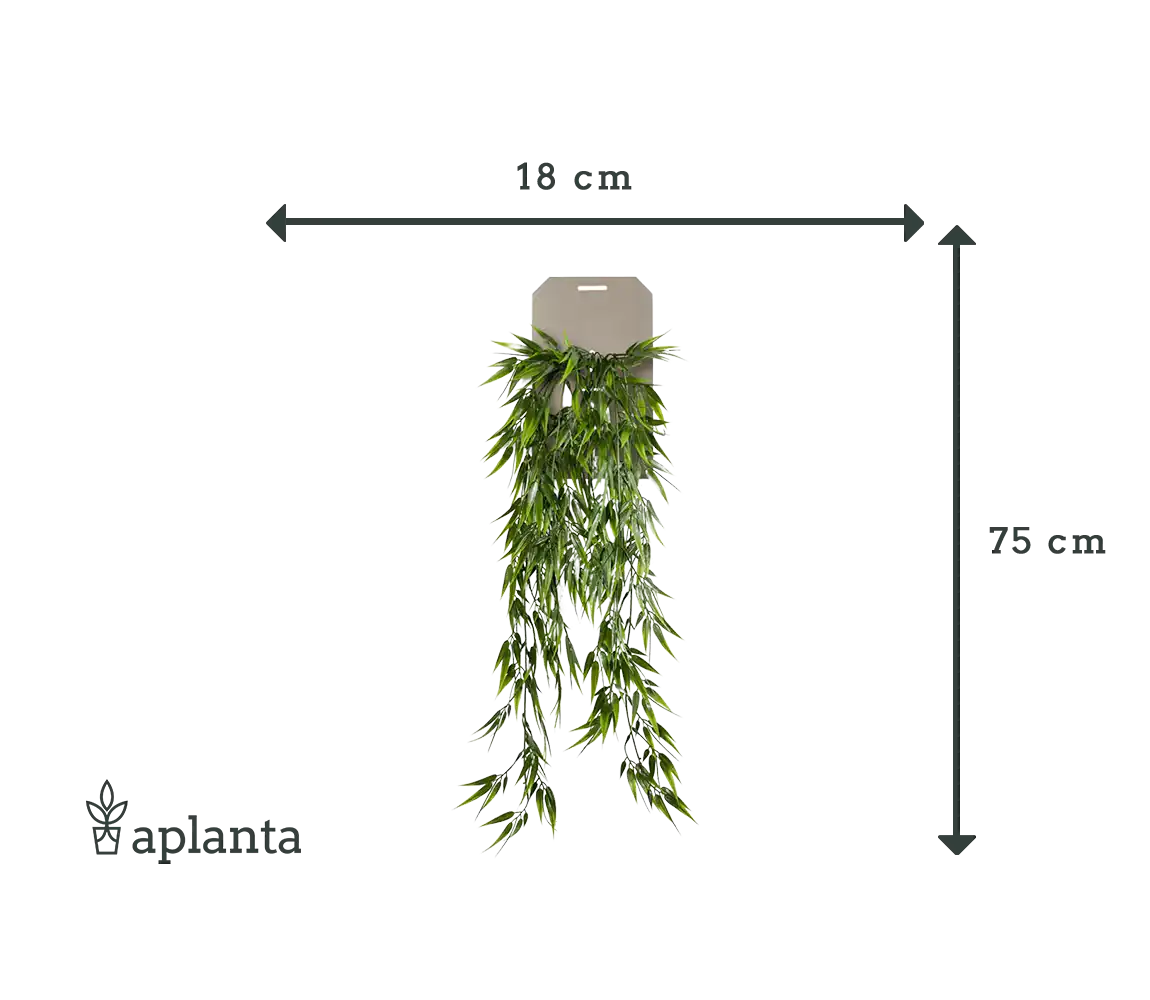 Künstlicher Hänge-Bambus - Natalie, 75 cm, Kunstpflanze von aplanta, Steckpflanze, in Natur, für drinnen